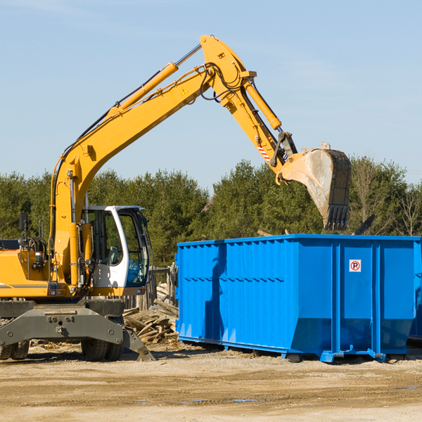 what size residential dumpster rentals are available in Glenaire